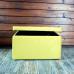 Пуфик с ящиком для хранения прямоугольный желтый из натурально Велюра - 4